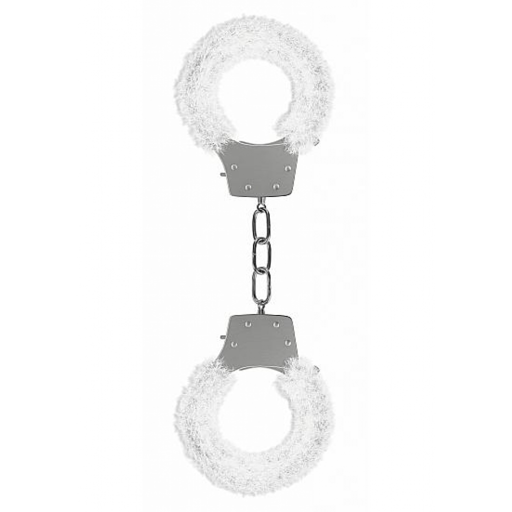 Ouch Pleasure Handcuffs Furry Cuffs White