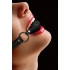 Ouch Ball Gag with Leather Straps - Black One Size