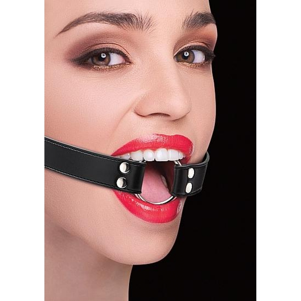 Ouch Ring Gag - Black - One Size Fits All