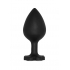 Large Lucky Diamond Butt Plug - Black