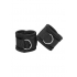 Velvet & Velcro Wrist Cuffs - Adjustable Black