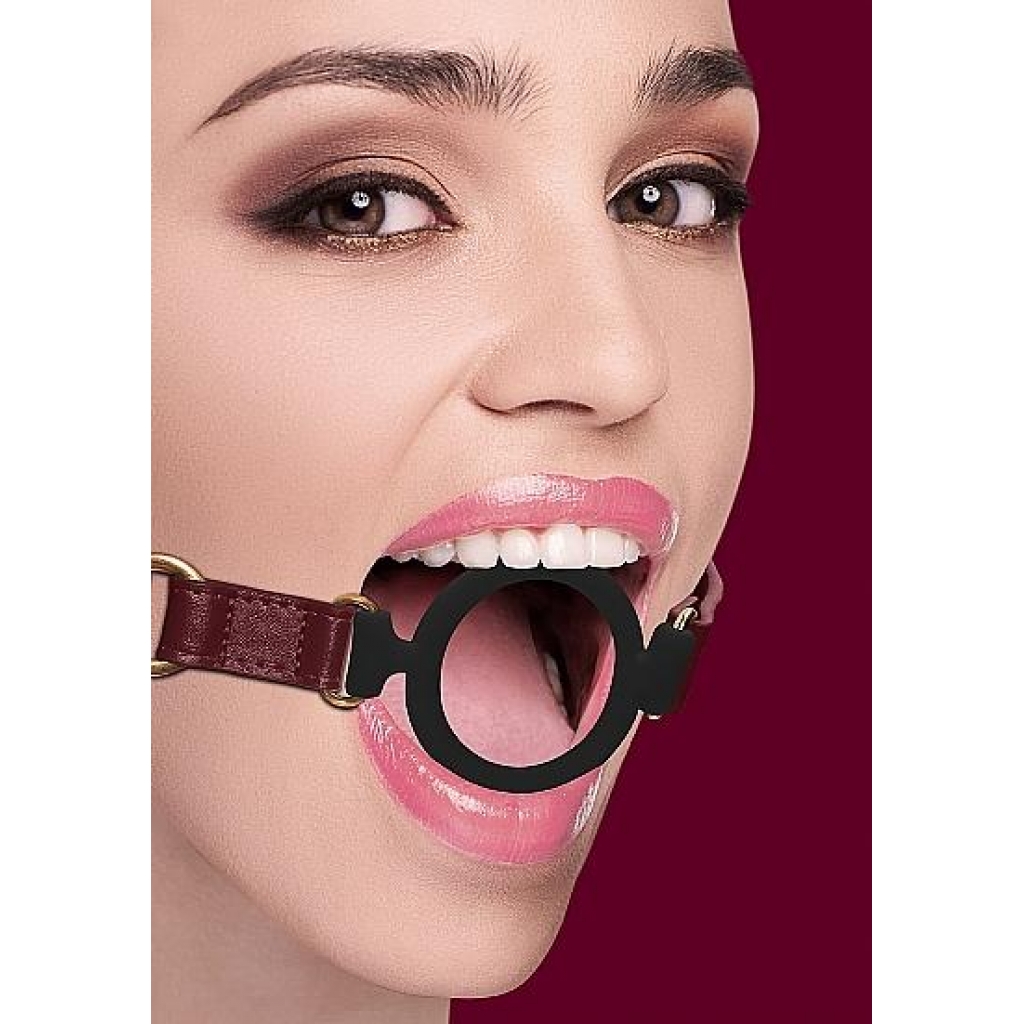 Ouch Halo Silicone Ring Gag - Burgundy