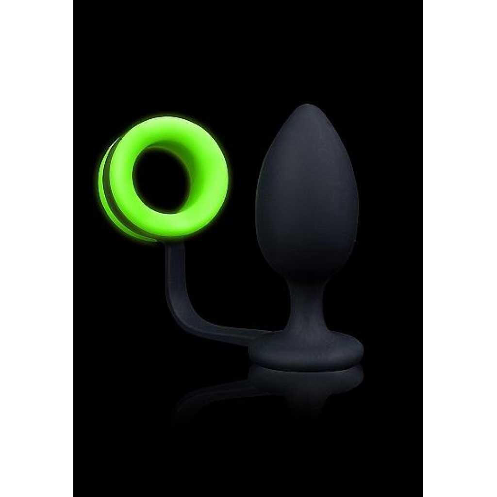 Glow in the Dark Butt Plug with Penis Ring