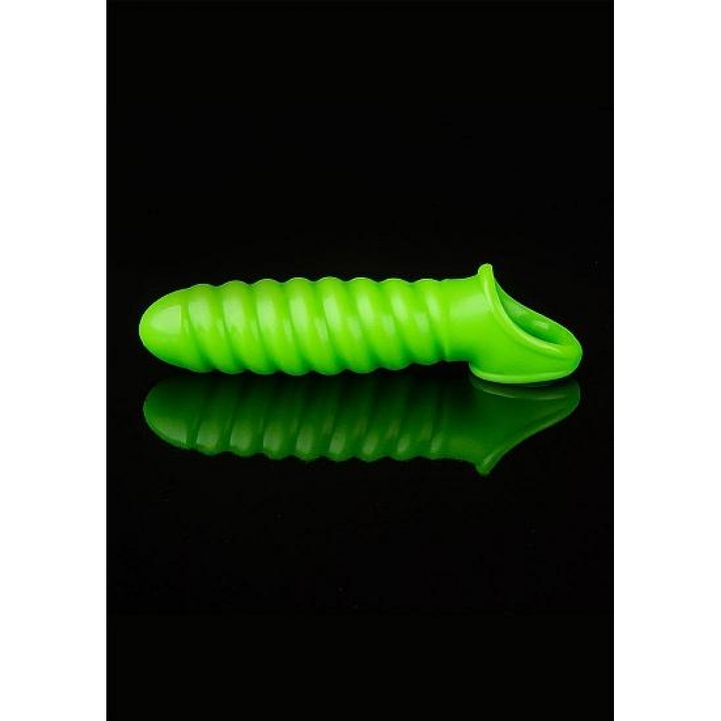 Glow Swirl Stretchable Penis Sheath - Glow in the Dark Fun