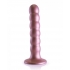 Ouch! Beaded Silicone G-Spot Dildo - 5 Inches in Rose Gold