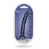 Beaded Silicone G-Spot Dildo - 6.5 Inches in Metallic Blue