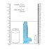 Realrock 6in Clear Blue Realistic Dildo with Balls