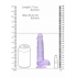 Realistic 6-Inch Real Penis Dildo with Balls - Purple