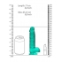 Realrock 6-Inch Realistic Dildo with Balls - Turquoise Green