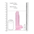 Real Penis 8 inch Realistic Dildo W/ Balls - Pink