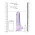 Premium 8-Inch Realistic Dildo with Suction Cup in Purple