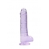 Premium 8-Inch Realistic Dildo with Suction Cup in Purple