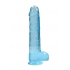 Realrock 9in Realistic Dildo W/ Balls - Blue