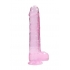 Real Penis 9in Realistic Dildo with Balls - Pink