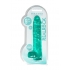 Realrock 9in Realistic Dildo with Balls - Turquoise