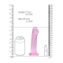 Realrock Non-Realistic Dildo with Suction Cup - 6.7in Pink: Clear Pleasure