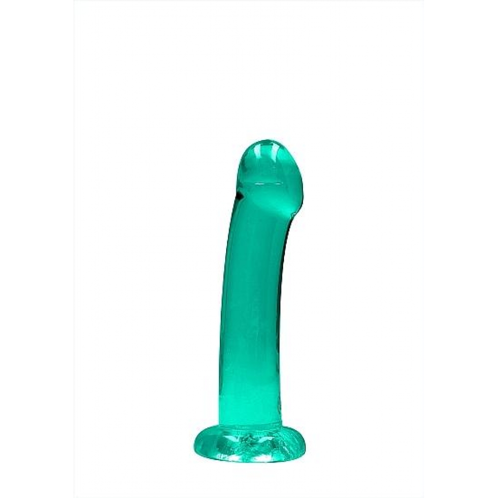 Realrock Non-Realistic Dildo with Suction Cup - 6.7 Inches in Vibrant Turquoise