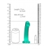 Realrock Non-Realistic Dildo with Suction Cup - 6.7 Inches in Vibrant Turquoise