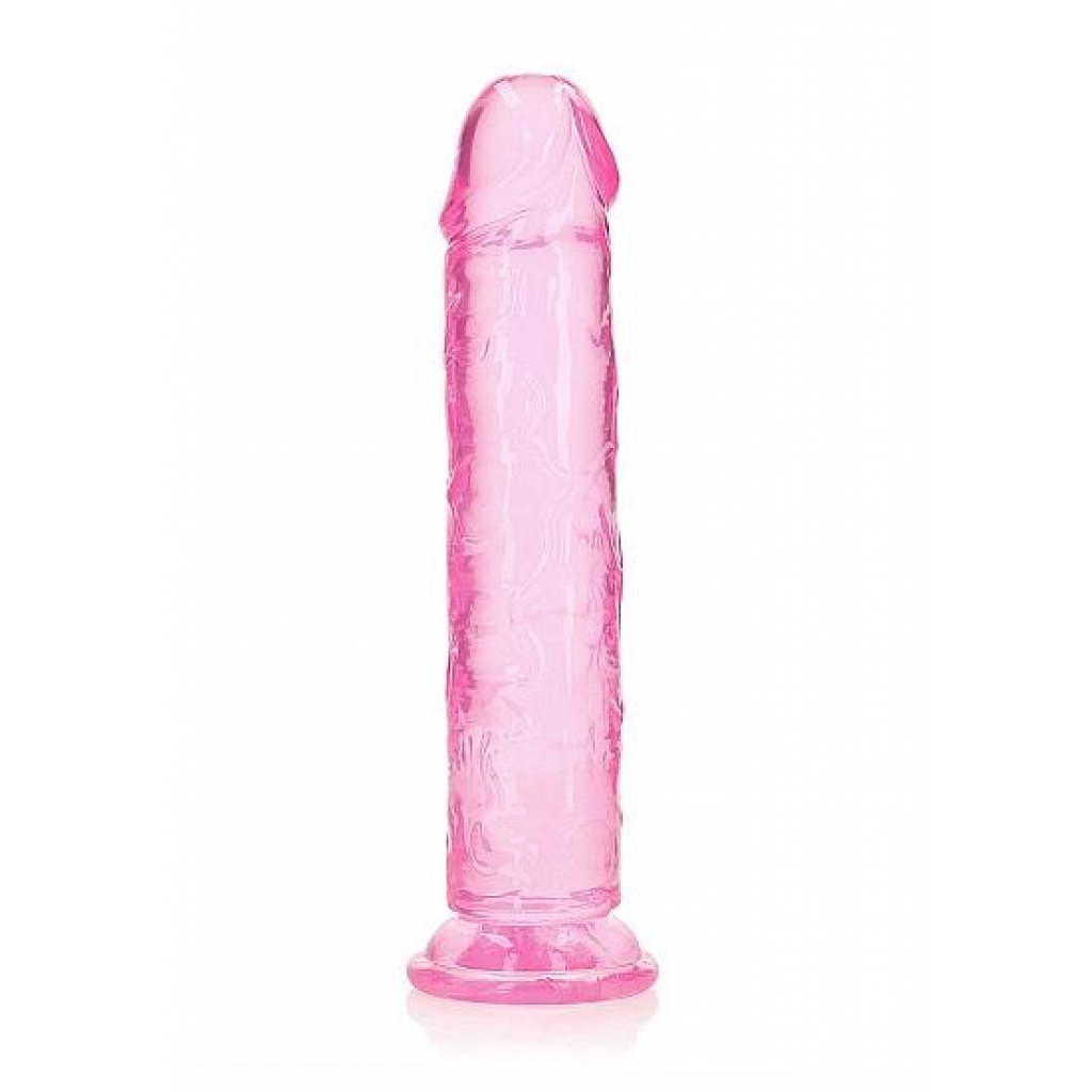 10 Inch Crystal Clear Realistic Dildo - Pink