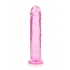 10 Inch Crystal Clear Realistic Dildo - Pink