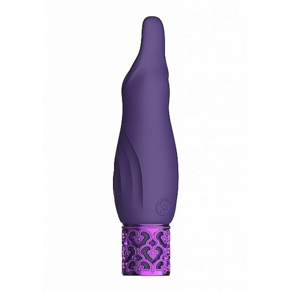 Royal Gems Sparkle Purple Rechargeable Silicone Bullet