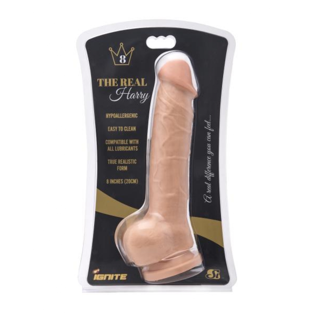 Real Harry Vanilla Dildo - 8 Inches Beige