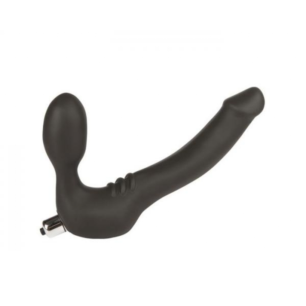 Simply Strapless Large Black - Dual-End Vibrating Strap-On