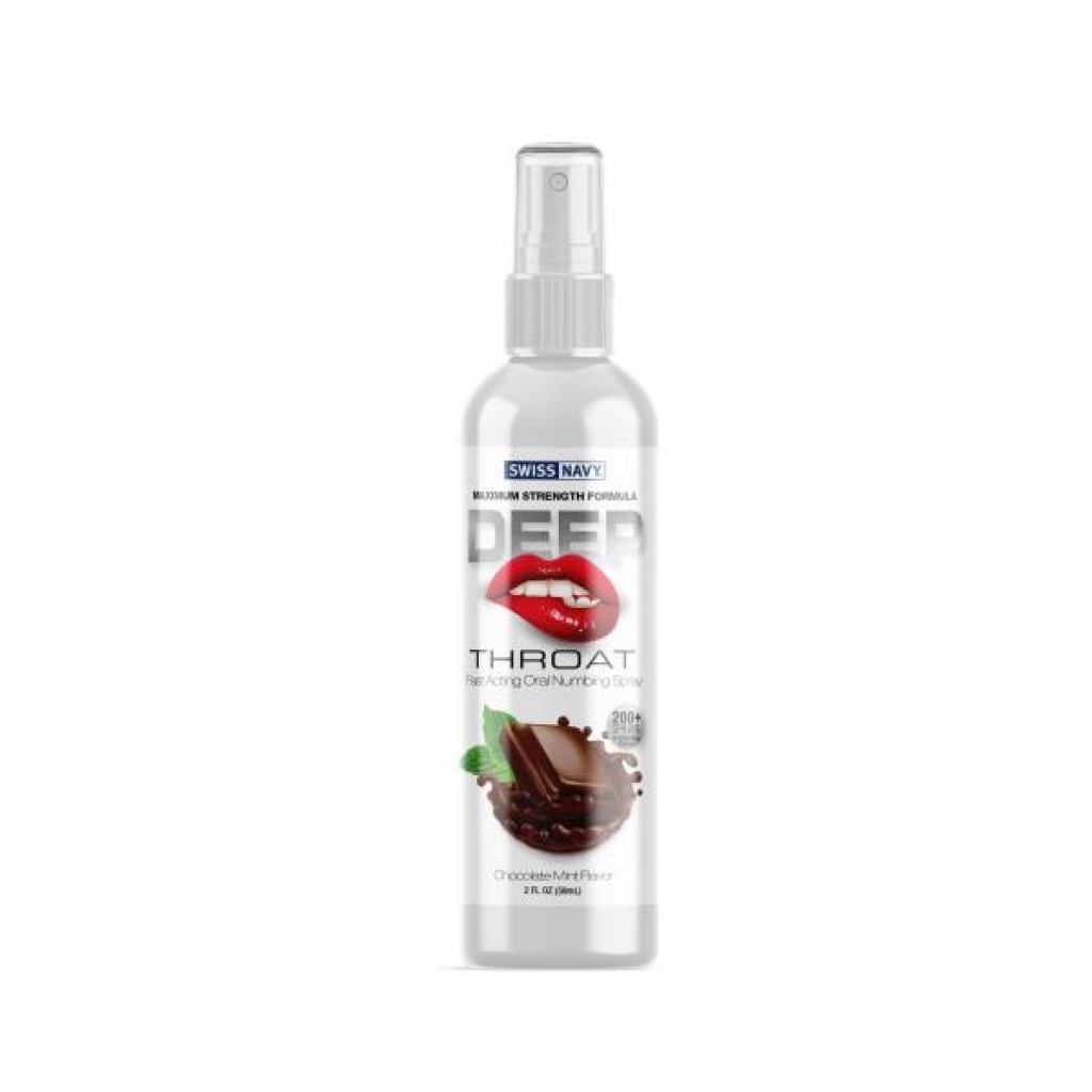 Swiss Navy Deep Throat Spray - Chocolate Mint 2 Oz