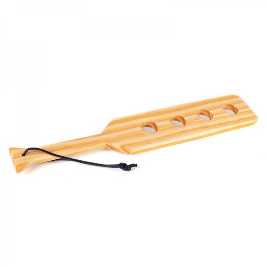 Elegant Wood Paddle with Holes for Impact Play - 38cm