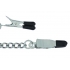 Endurance Tapered Tip Nipple Clamps with Link Chain - Silver