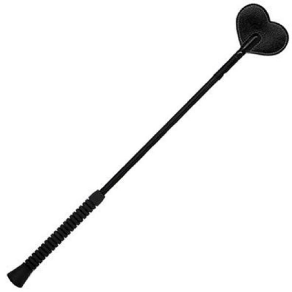 Heart-Shaped Leather Tip Flexi Crop - 20 Inch