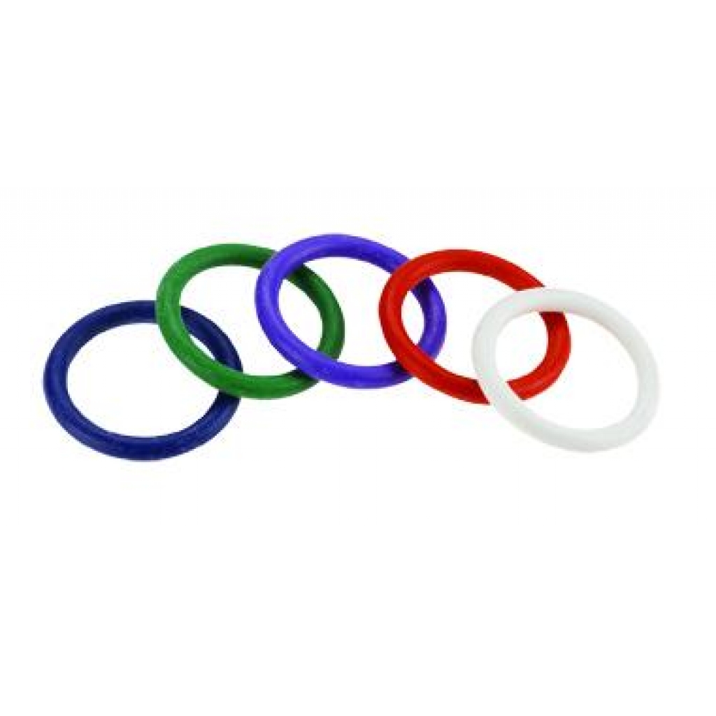 Rainbow Rubber C Ring: Vibrant 5-Pack Accessory Set