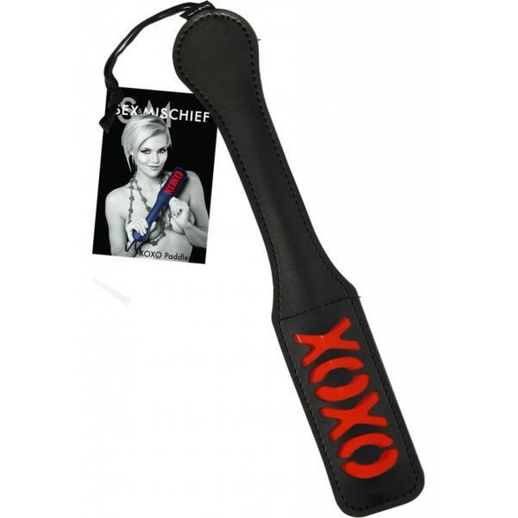 Sex And Mischief XOXO Paddle - Black 12 Inches