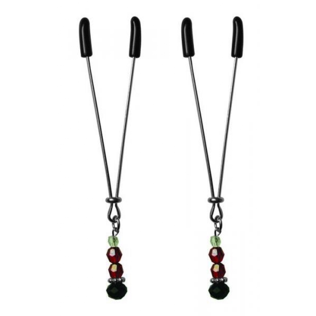 Adjustable Ruby Black Nipple Clips