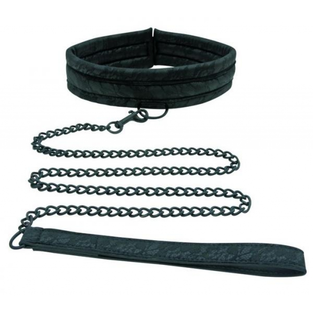 Midnight Lace Collar & Leash Set - Black