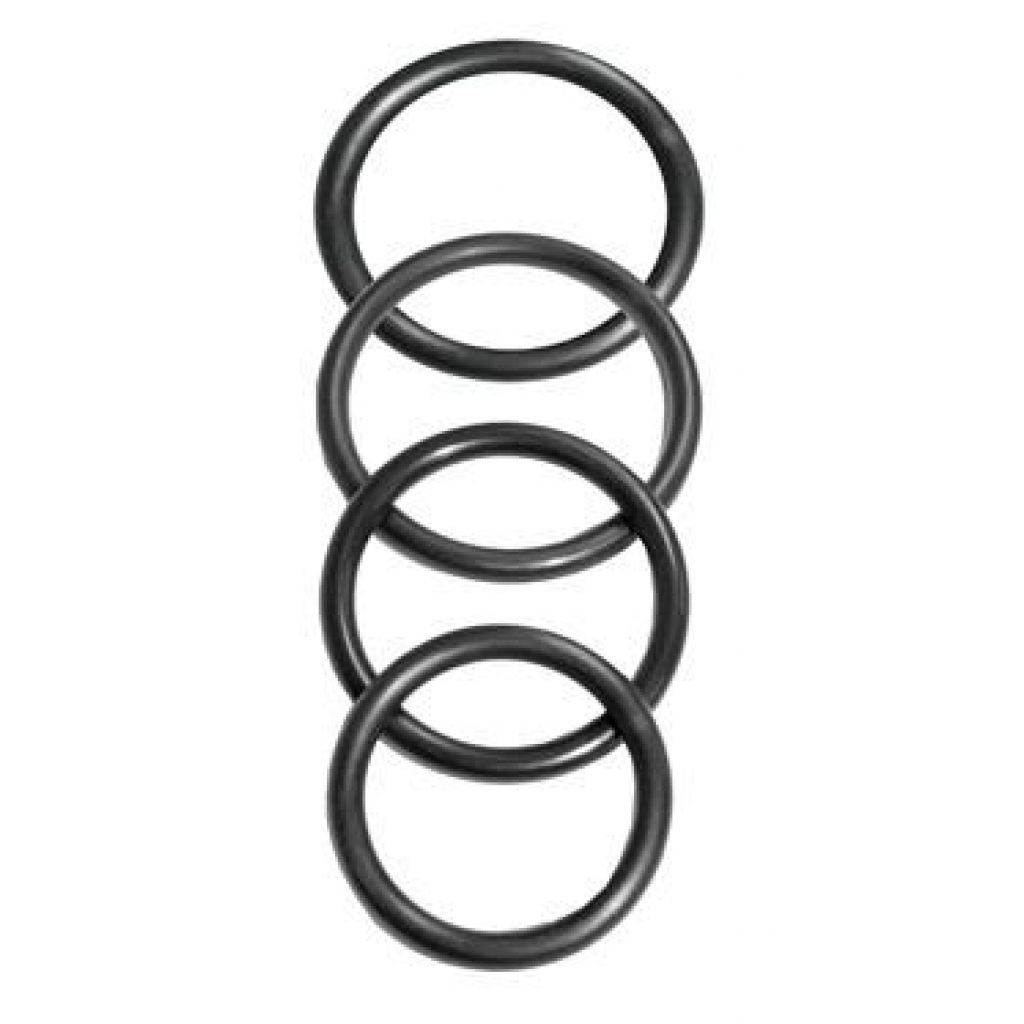 Sportsheets Rubber Rings 4 Pack Black