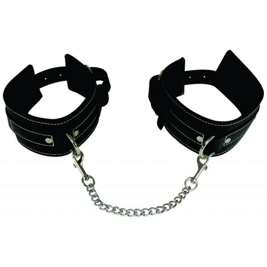 Edge Leather Wrist Restraints Black