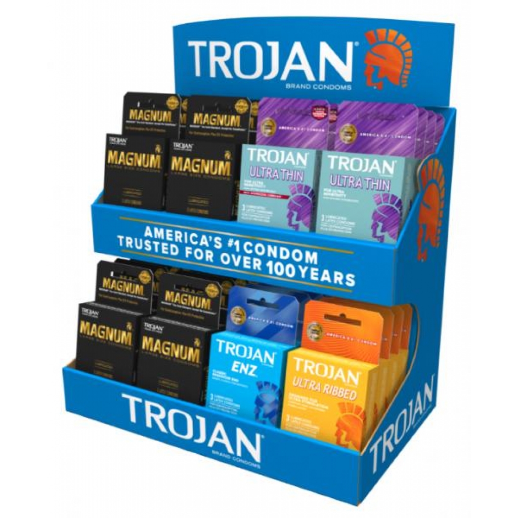 Trojan Counter Unit Display - 32 Count Fishbowl