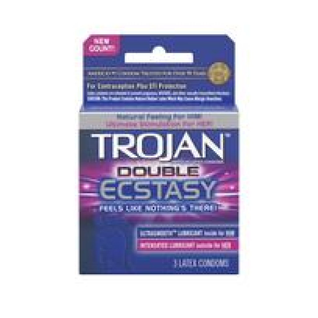 Trojan Double Ecstasy 3-Pack for Unmatched Pleasure