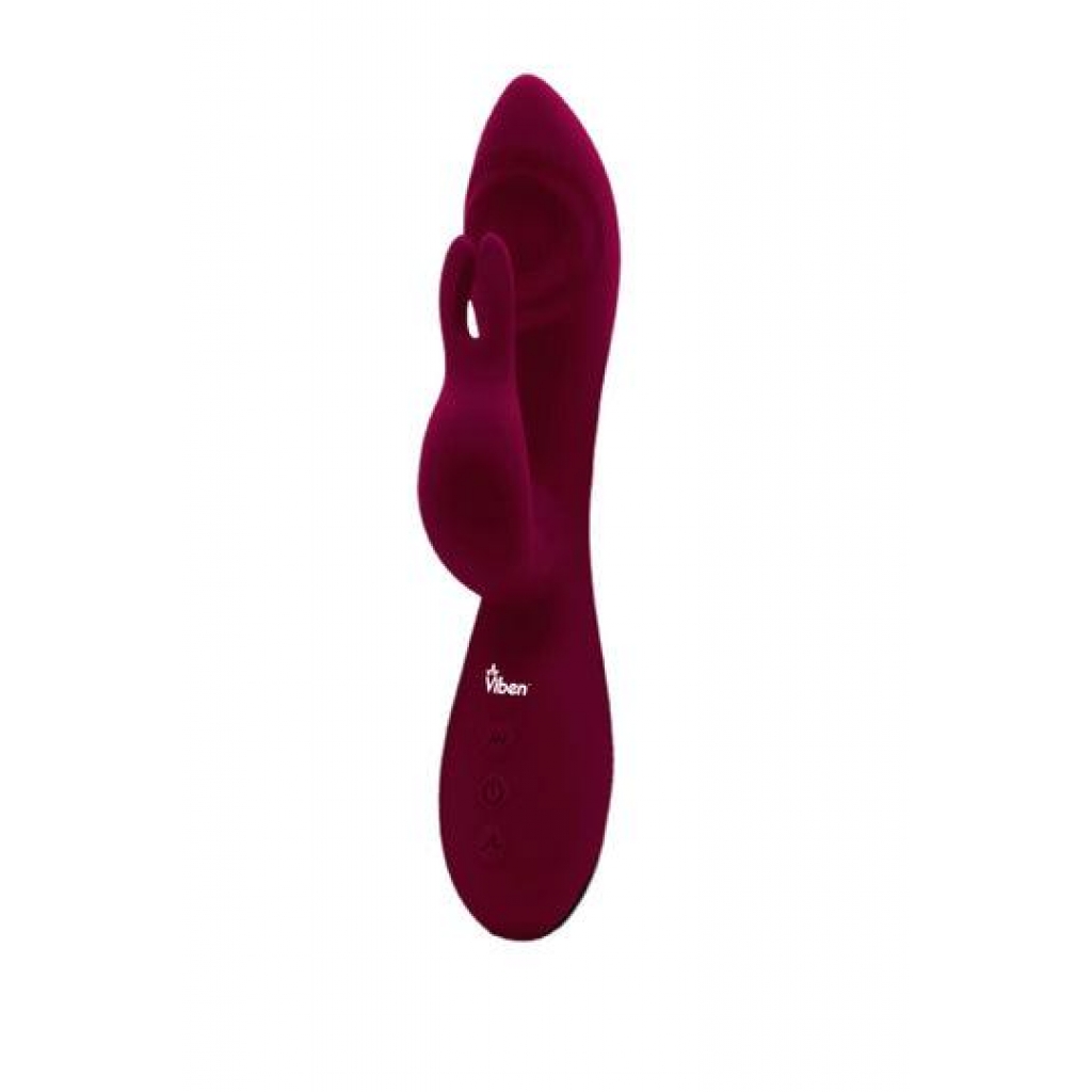 Viben Pzazz Intense Thumping Rabbit Vibrator in Ruby - Unmatched Pleasure