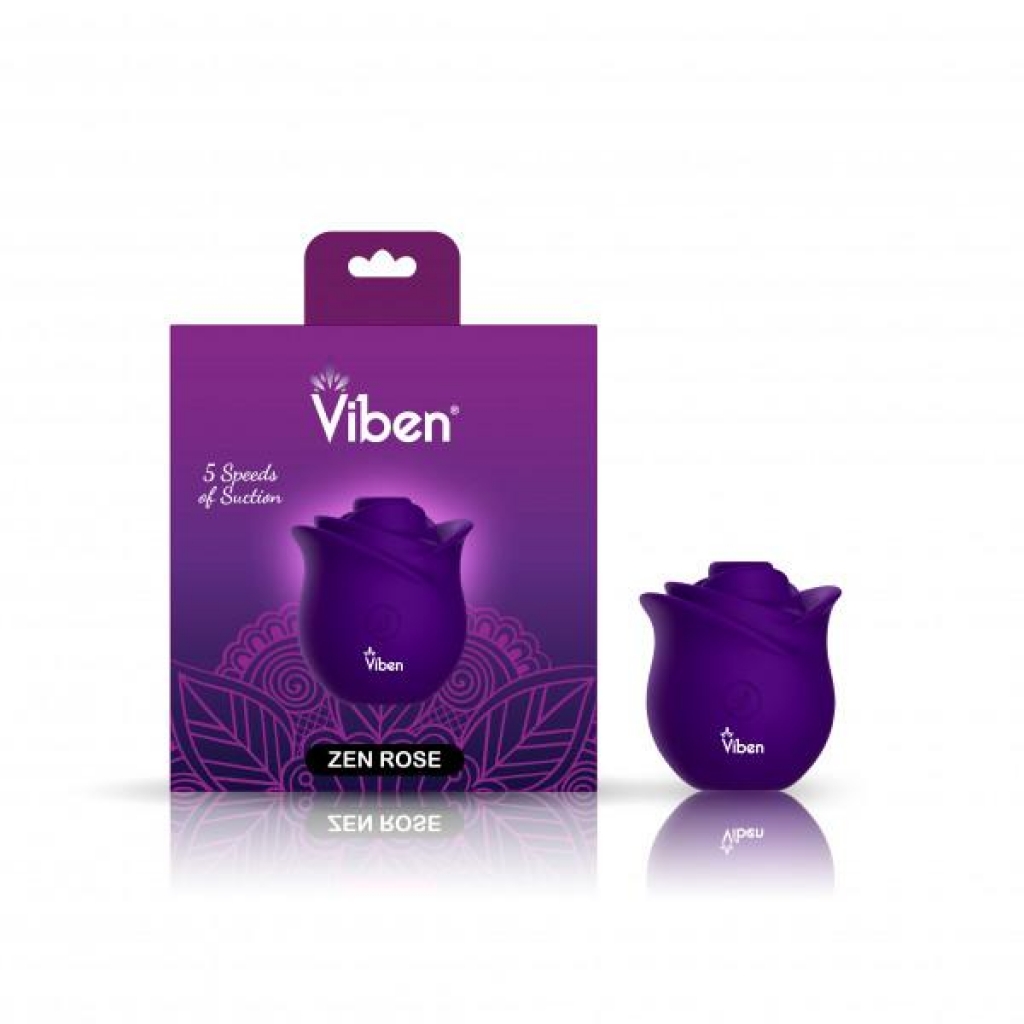 Viben Zen Rose Clitoral and Nipple Stimulator - Violet