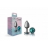 Cheeky Charms Round Teal Butt Plug - Small