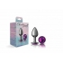 Cheeky Charms Round Purple Small Gunmetal Butt Plug - Playful Decoration