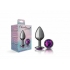 Cheeky Charms Round Purple Medium Gunmetal Butt Plug