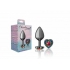 Cheeky Charms Heart Rainbow Medium Butt Plug - Gunmetal