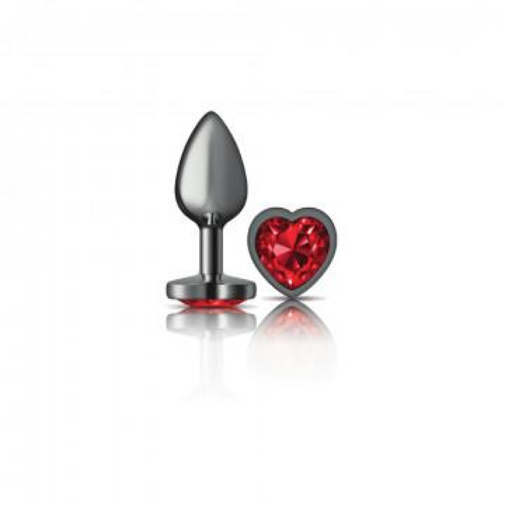 Cheeky Charms Heart Butt Plug - Gunmetal