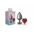 Cheeky Charms Heart Deep Red Butt Plug - Large