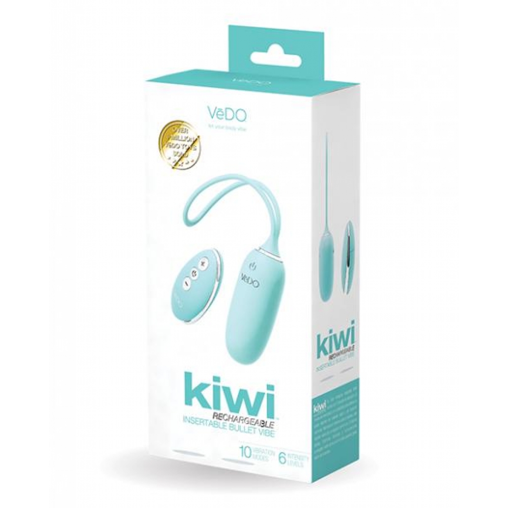 Vedo Kiwi Rechargeable Bullet Insertable Tease Me - Turquoise