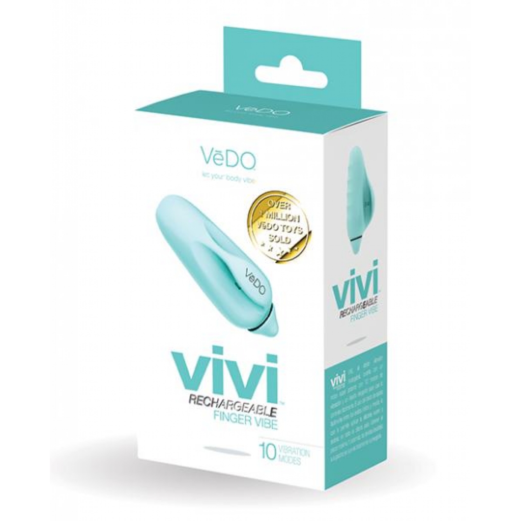 Vedo Vivi Rechargeable Finger Vibe - Tease Me Turquoise