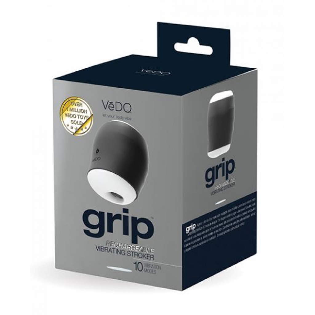 Vedo Grip Rechargeable Vibrating Sleeve - Just Black